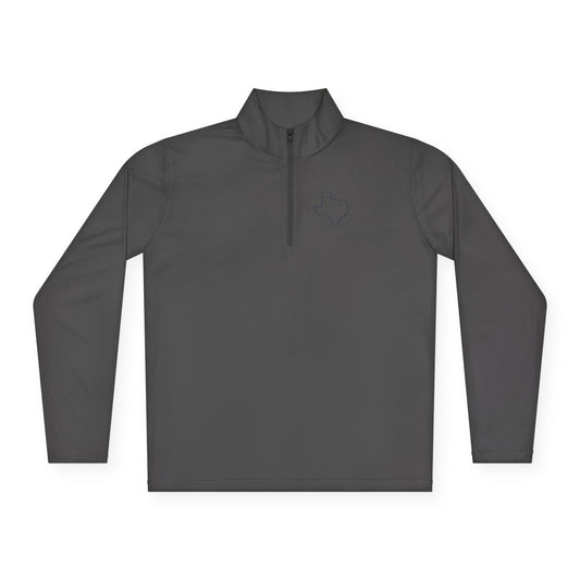 Texas Outline Quarter-Zip Pullover. Logo Only