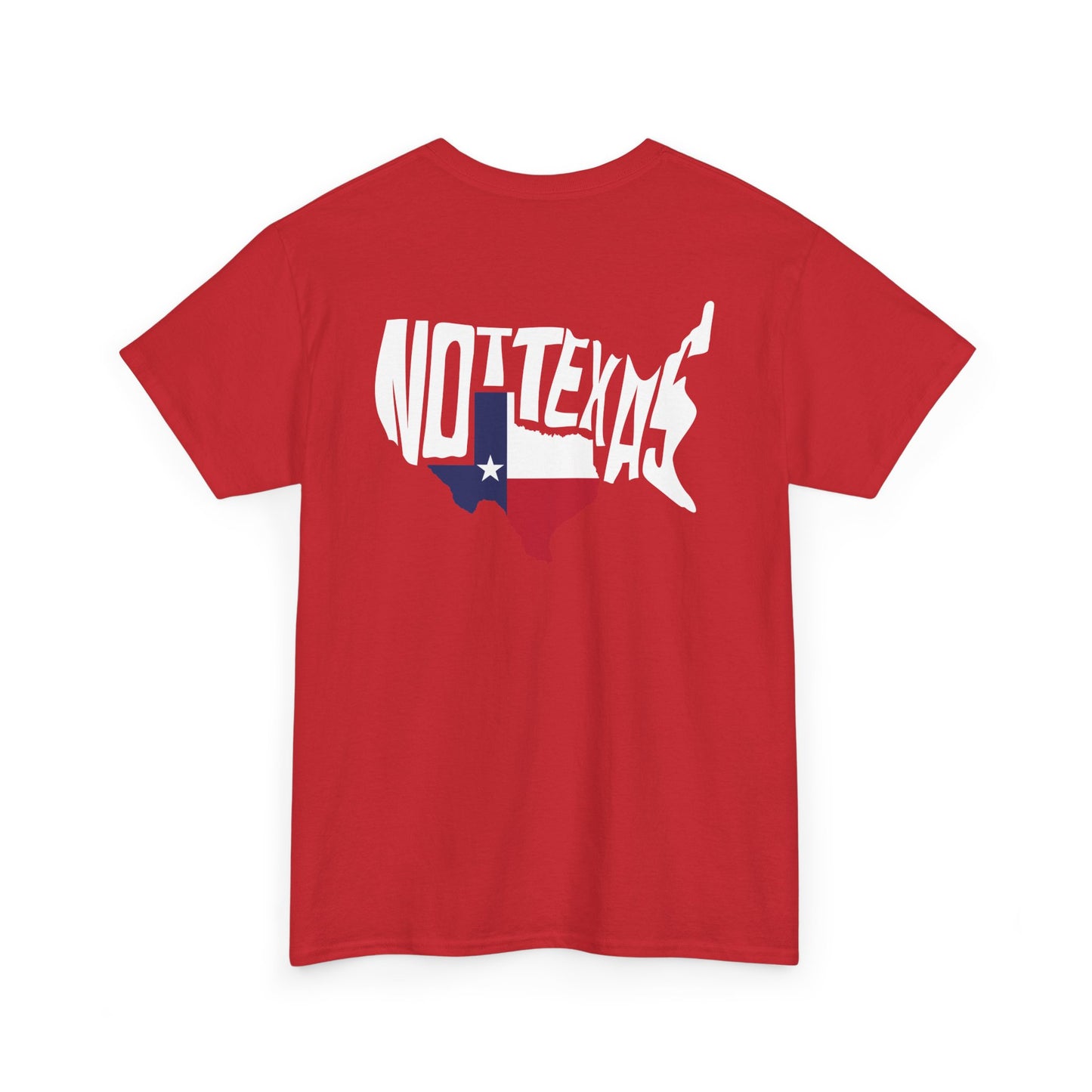 Texas Flag Outline T‑Shirt — Small Chest & Back Texas Map Design