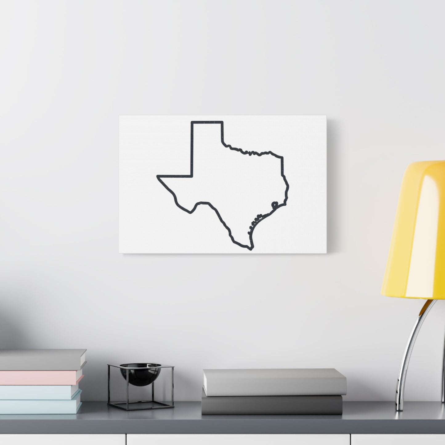 Texas Outline Canvas Wall Art