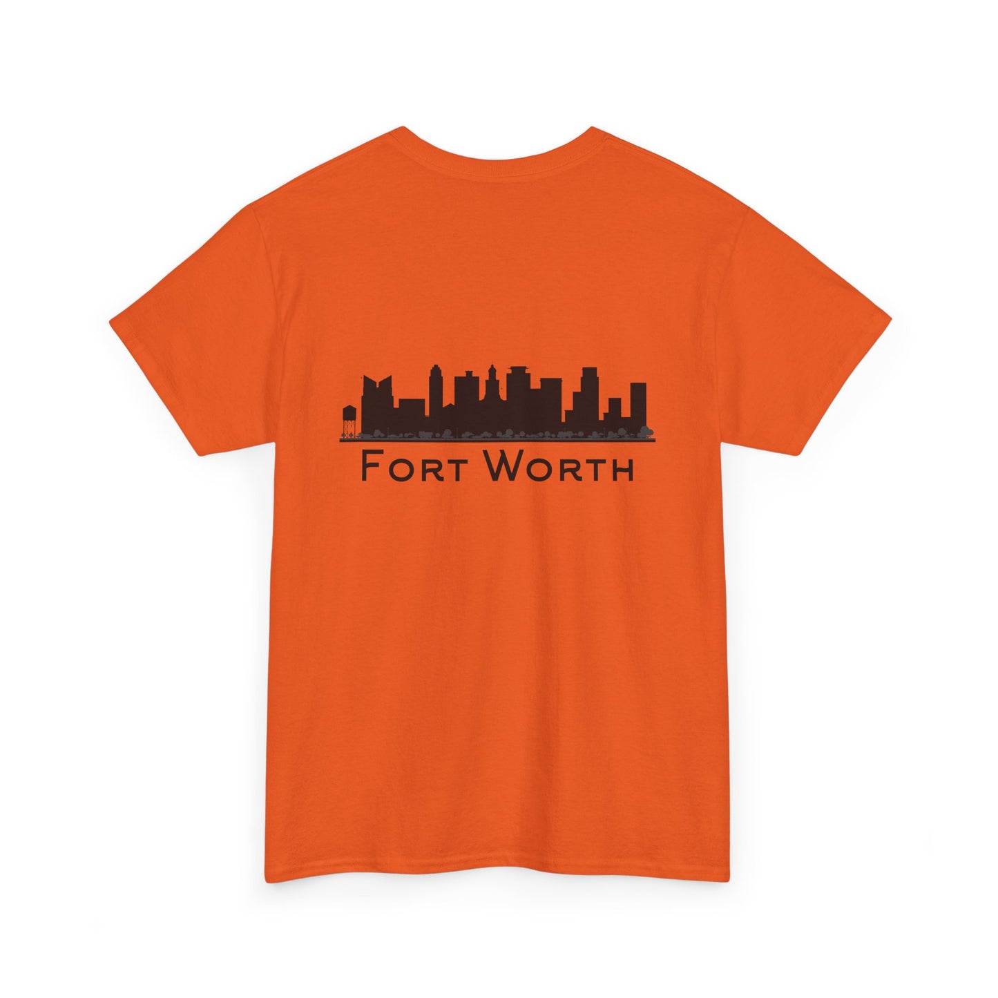 Fort Worth Skyline T-Shirt — Texas Outline Chest Logo