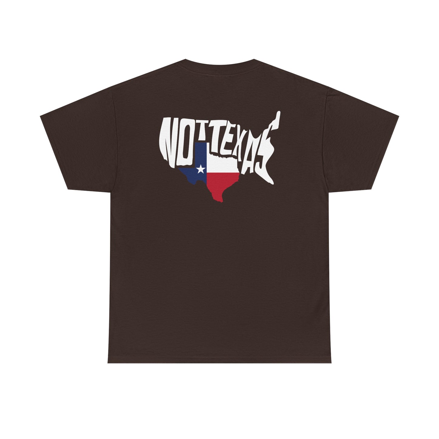 Texas Flag Outline T‑Shirt — Small Chest & Back Texas Map Design