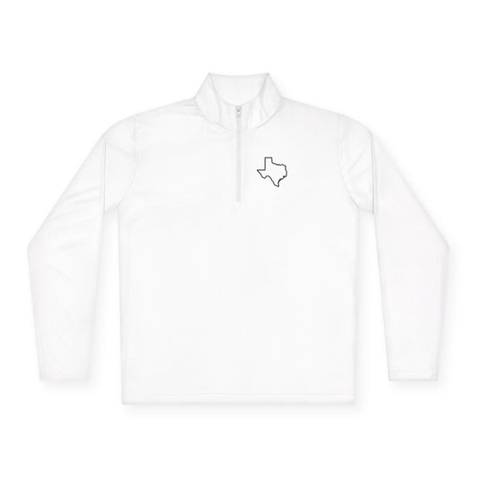 Texas Outline Quarter-Zip Pullover. Logo Only