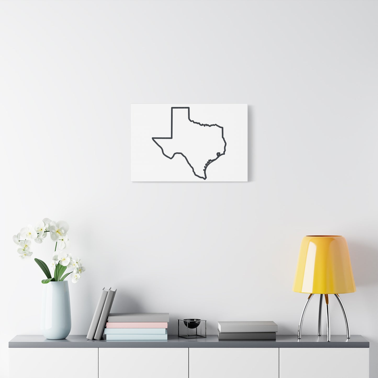 Texas Outline Canvas Wall Art