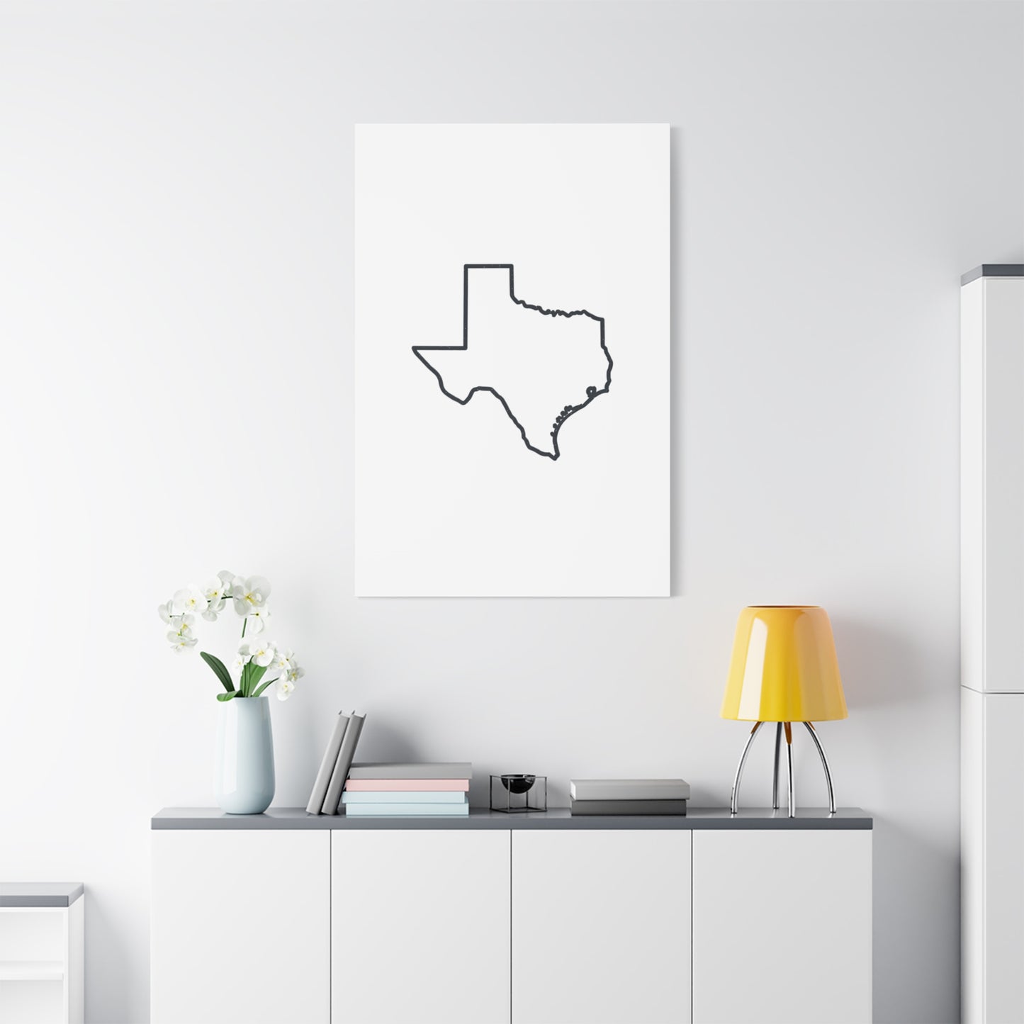 Texas Outline Canvas Wall Art