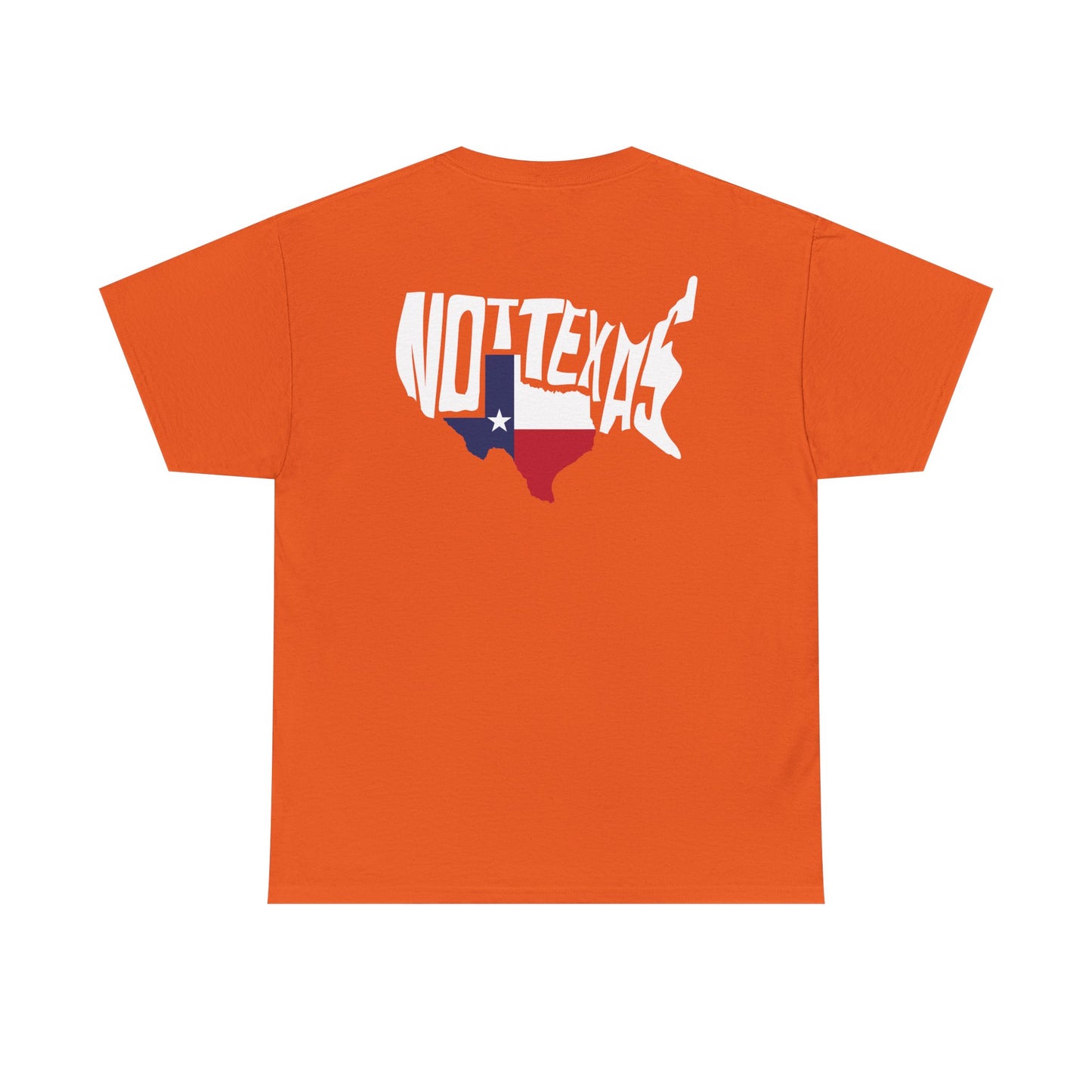 Texas Flag Outline T‑Shirt — Small Chest & Back Texas Map Design