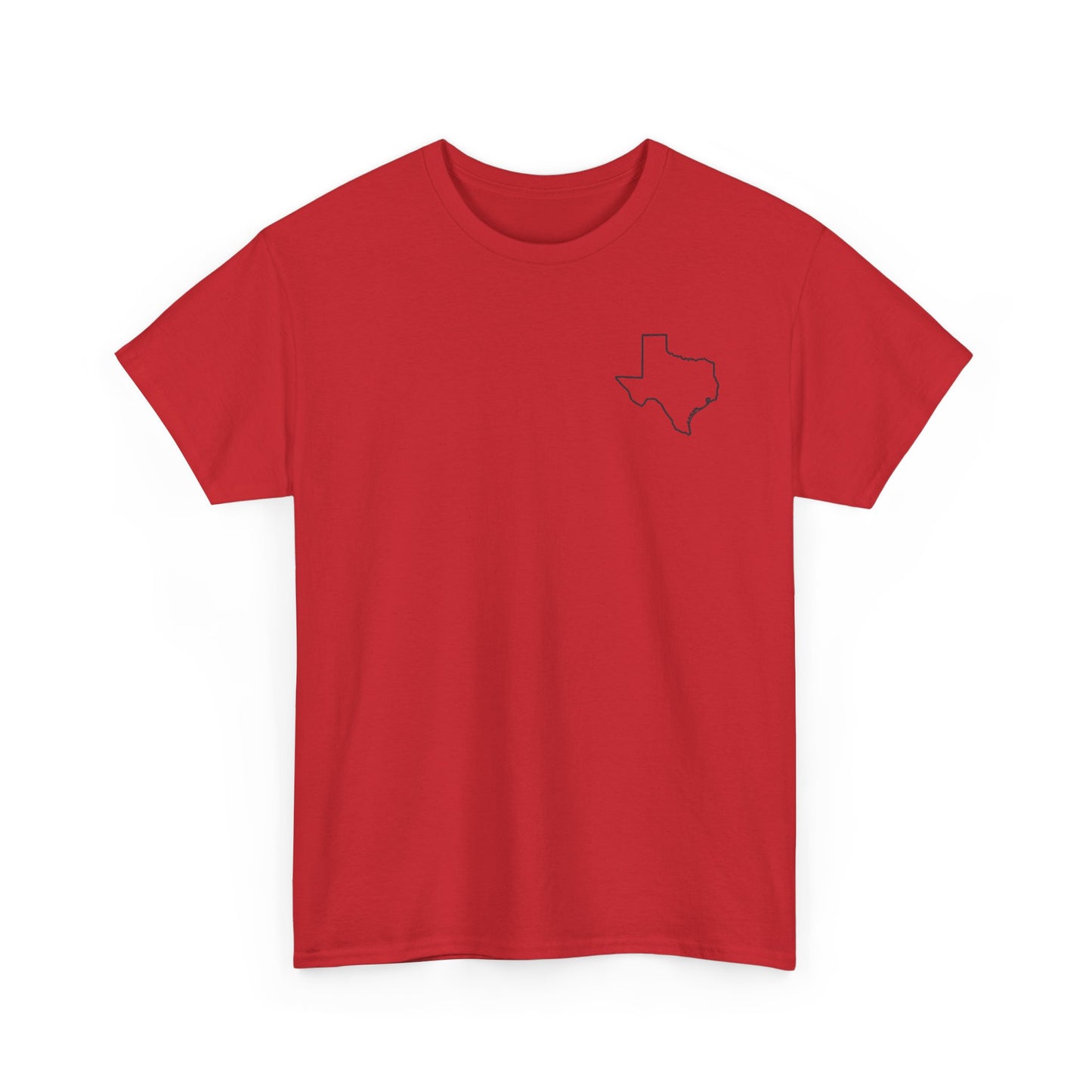Fort Worth Skyline T-Shirt — Texas Outline Chest Logo