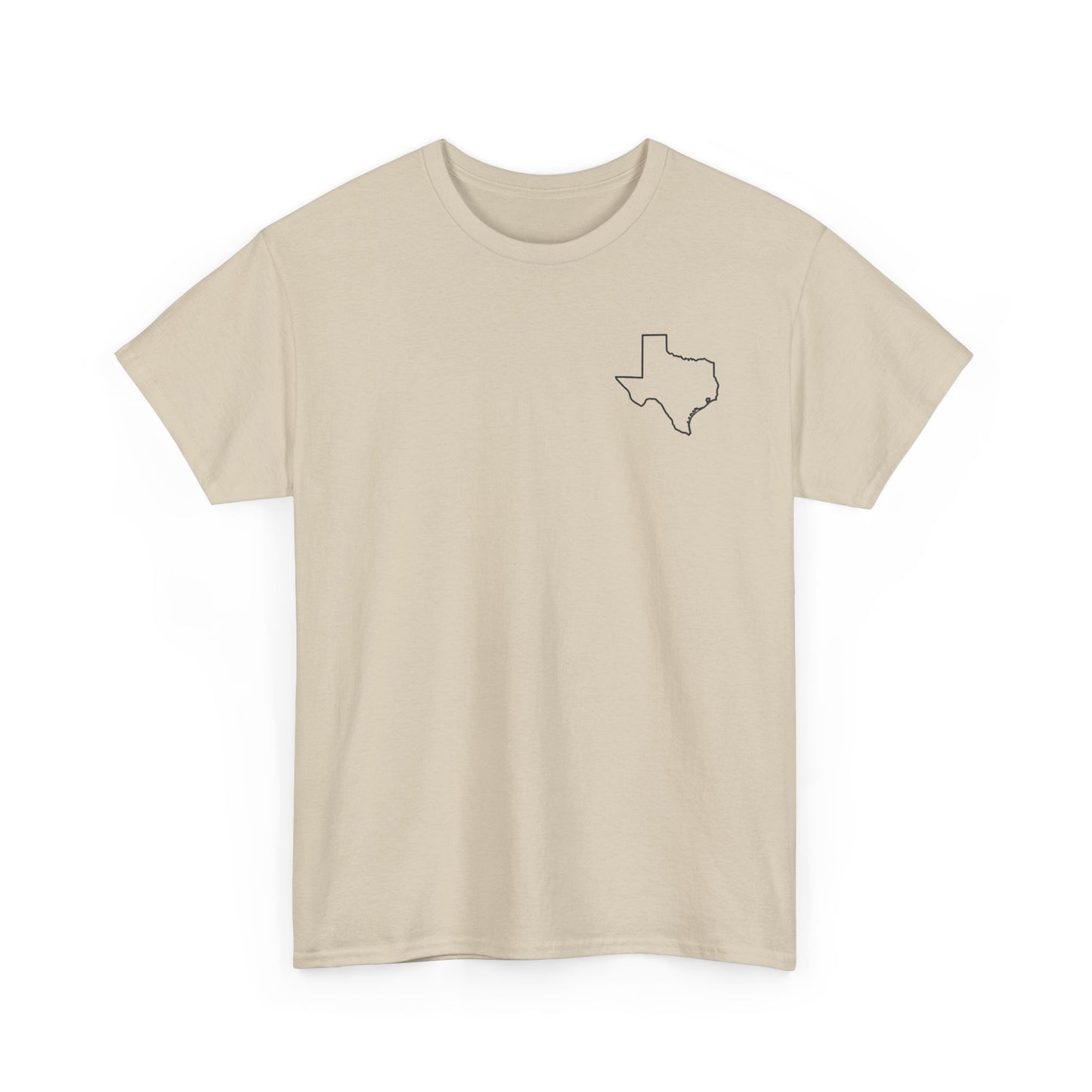 Fort Worth Skyline T-Shirt — Texas Outline Chest Logo