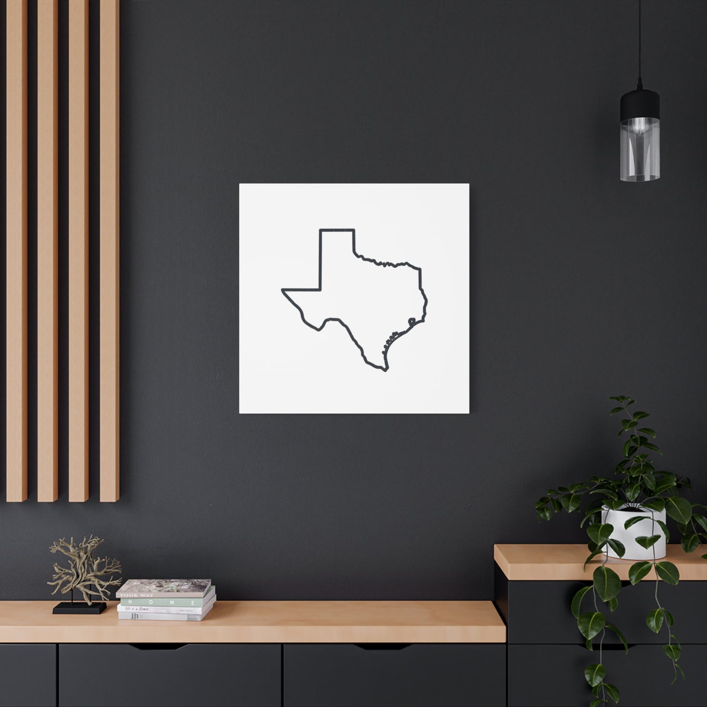 Texas Outline Canvas Wall Art