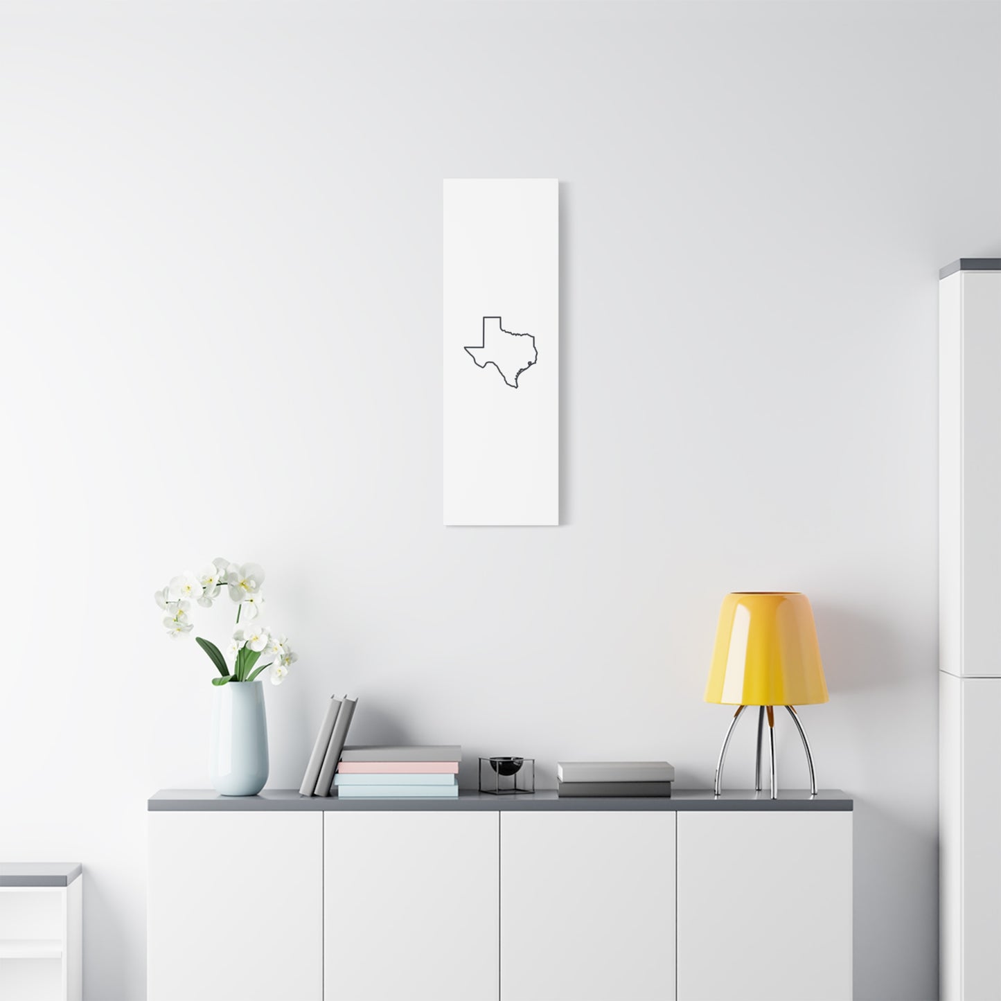 Texas Outline Canvas Wall Art