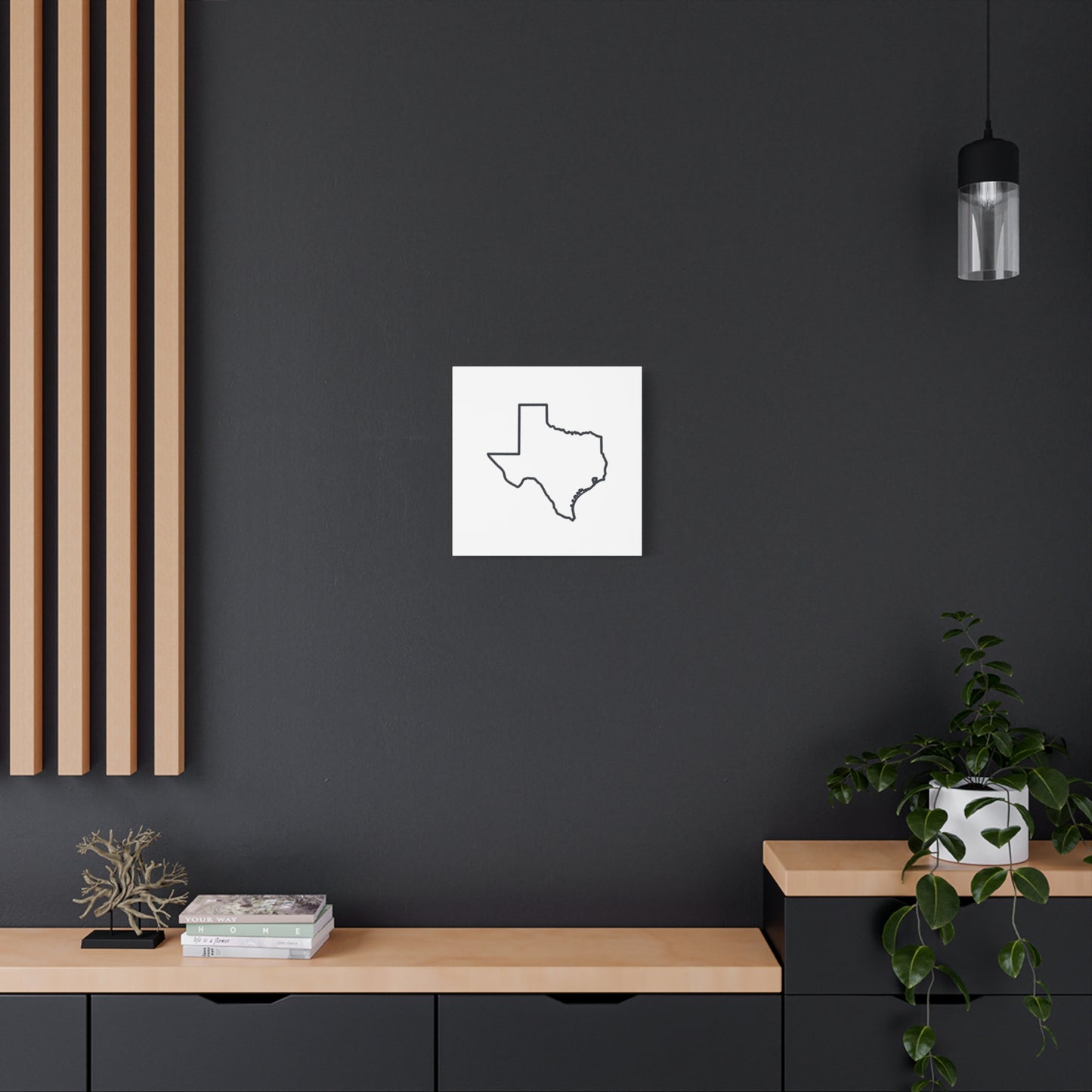 Texas Outline Canvas Wall Art