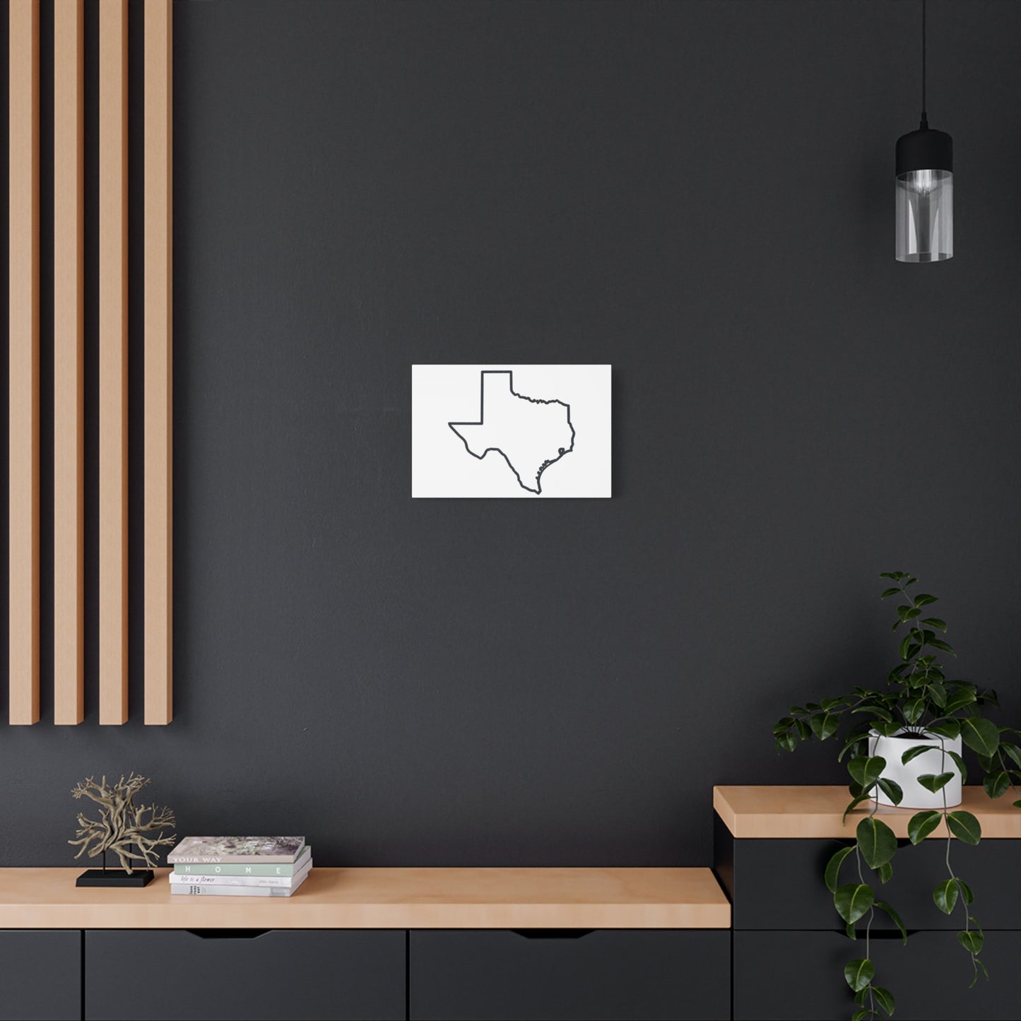 Texas Outline Canvas Wall Art