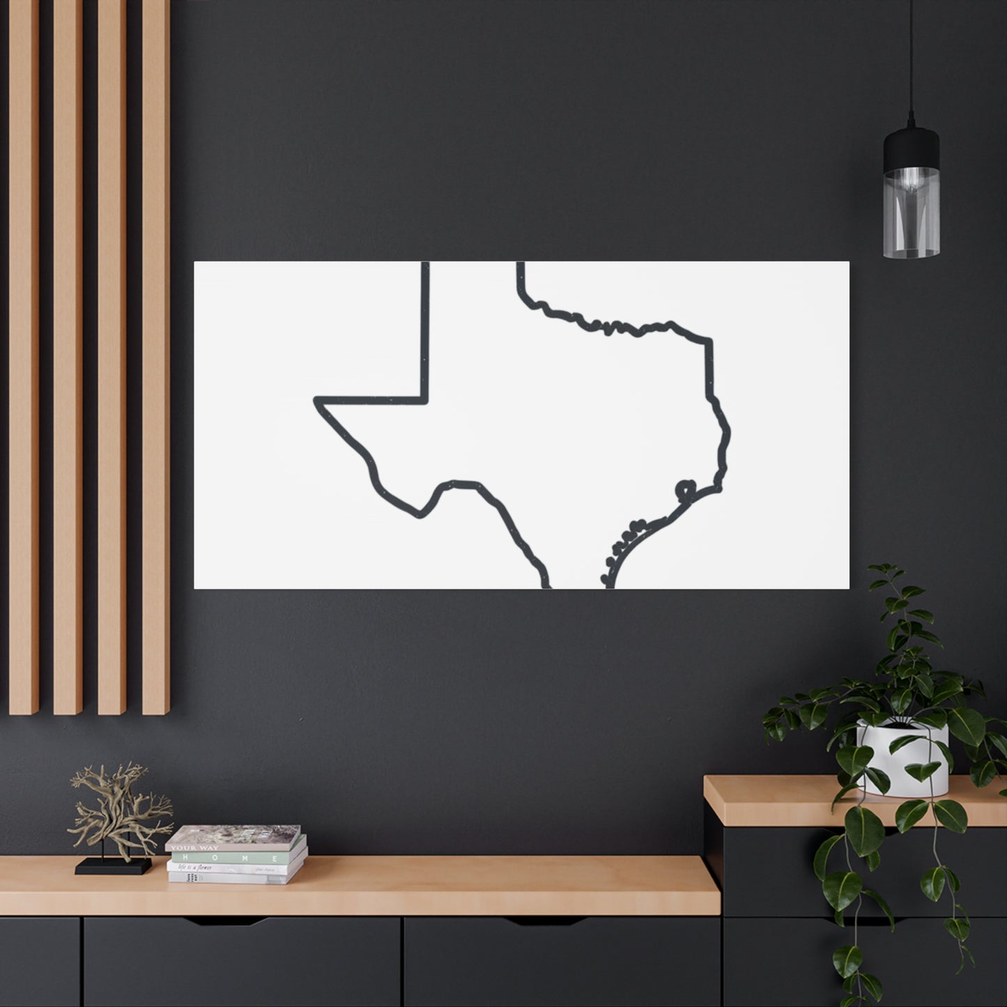 Texas Outline Canvas Wall Art