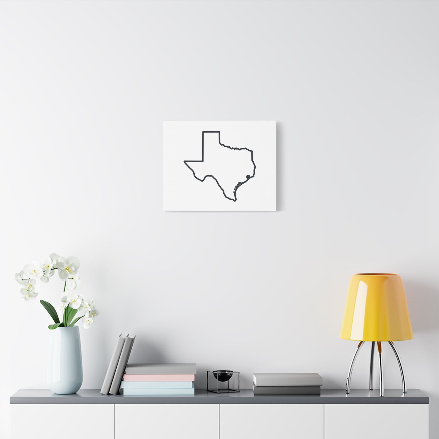 Texas Outline Canvas Wall Art