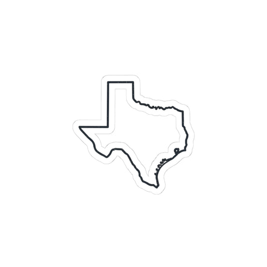 Texas Outline Cut Sticker — Minimal State Map Decal for Laptops, Water Bottles & Travel Gear