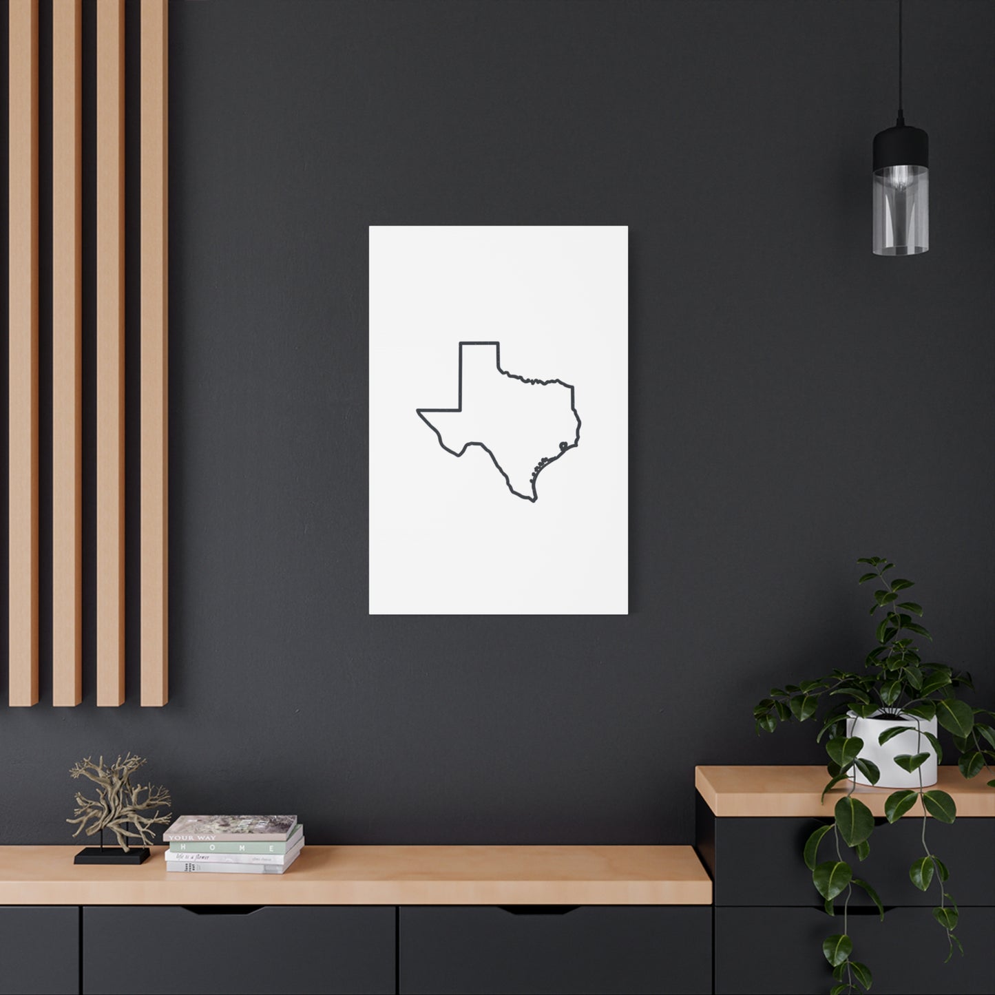 Texas Outline Canvas Wall Art