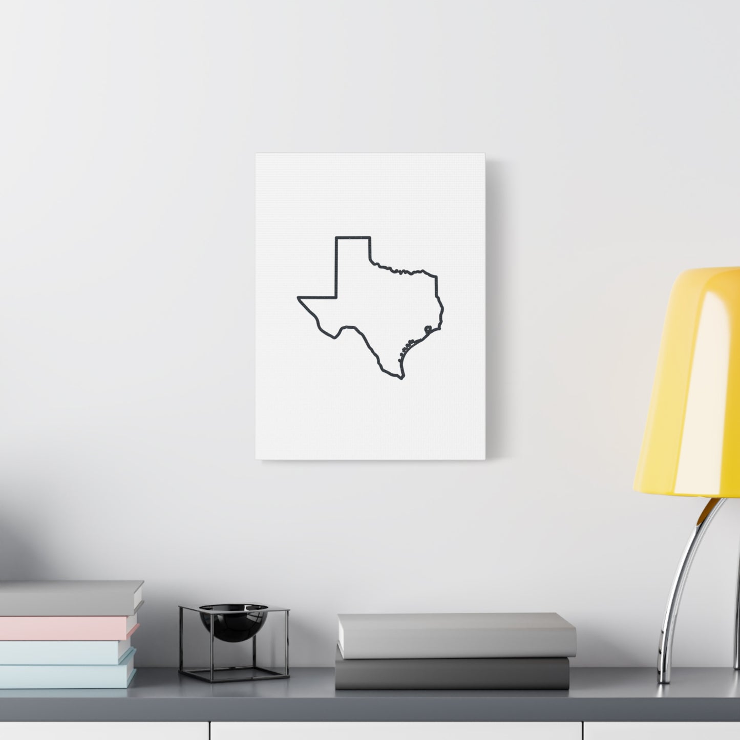 Texas Outline Canvas Wall Art
