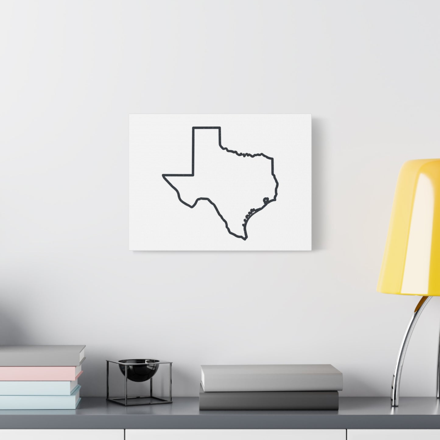 Texas Outline Canvas Wall Art