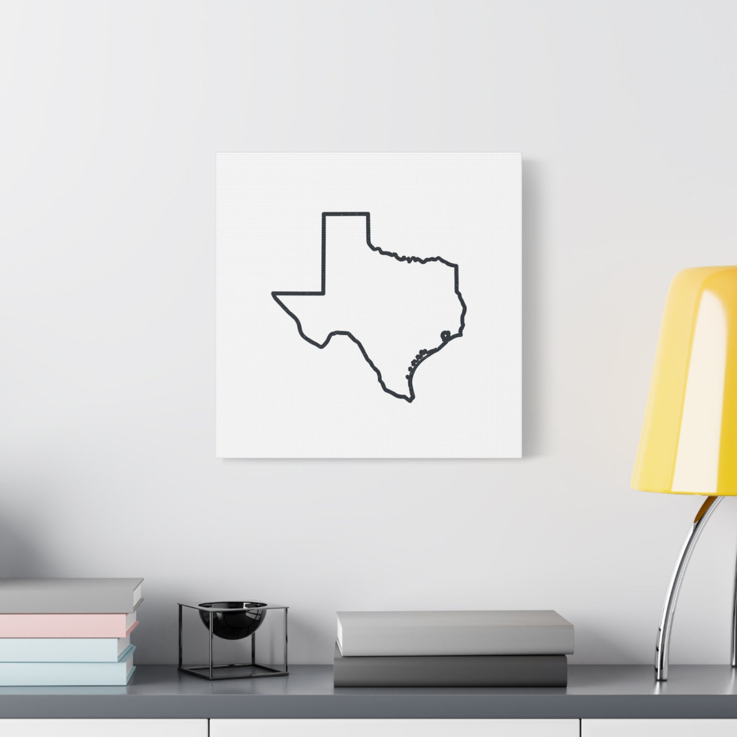 Texas Outline Canvas Wall Art