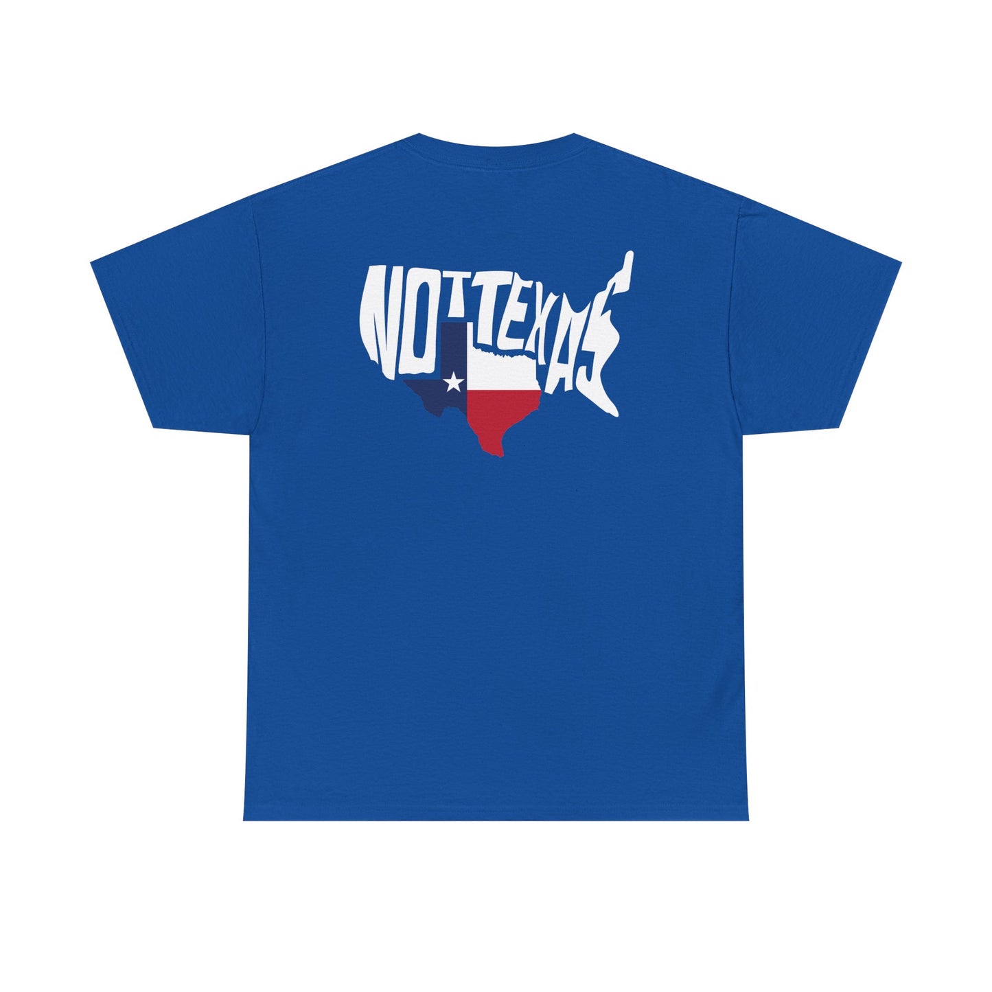 Texas Flag Outline T‑Shirt — Small Chest & Back Texas Map Design