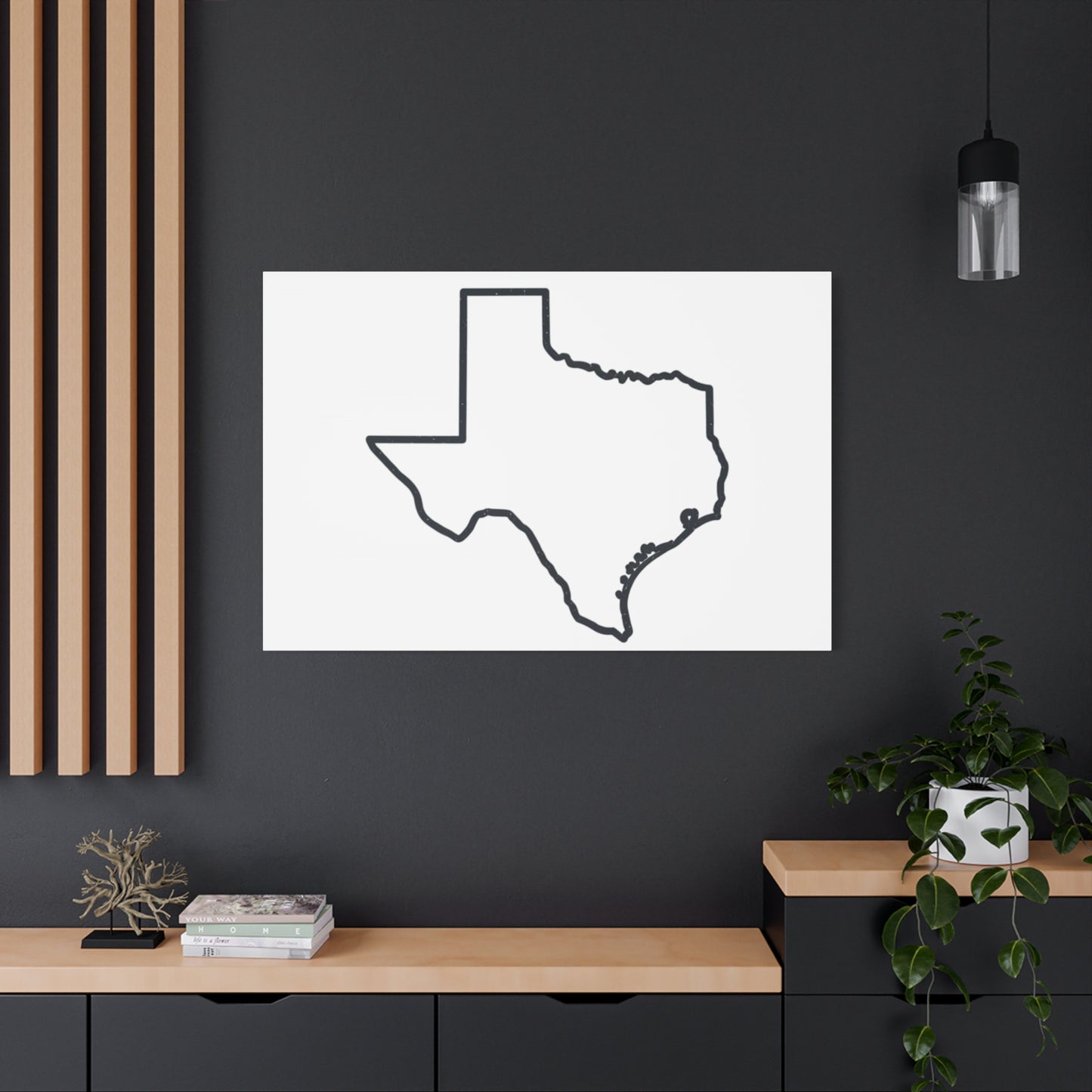 Texas Outline Canvas Wall Art