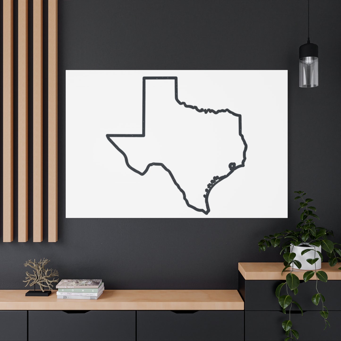Texas Outline Canvas Wall Art