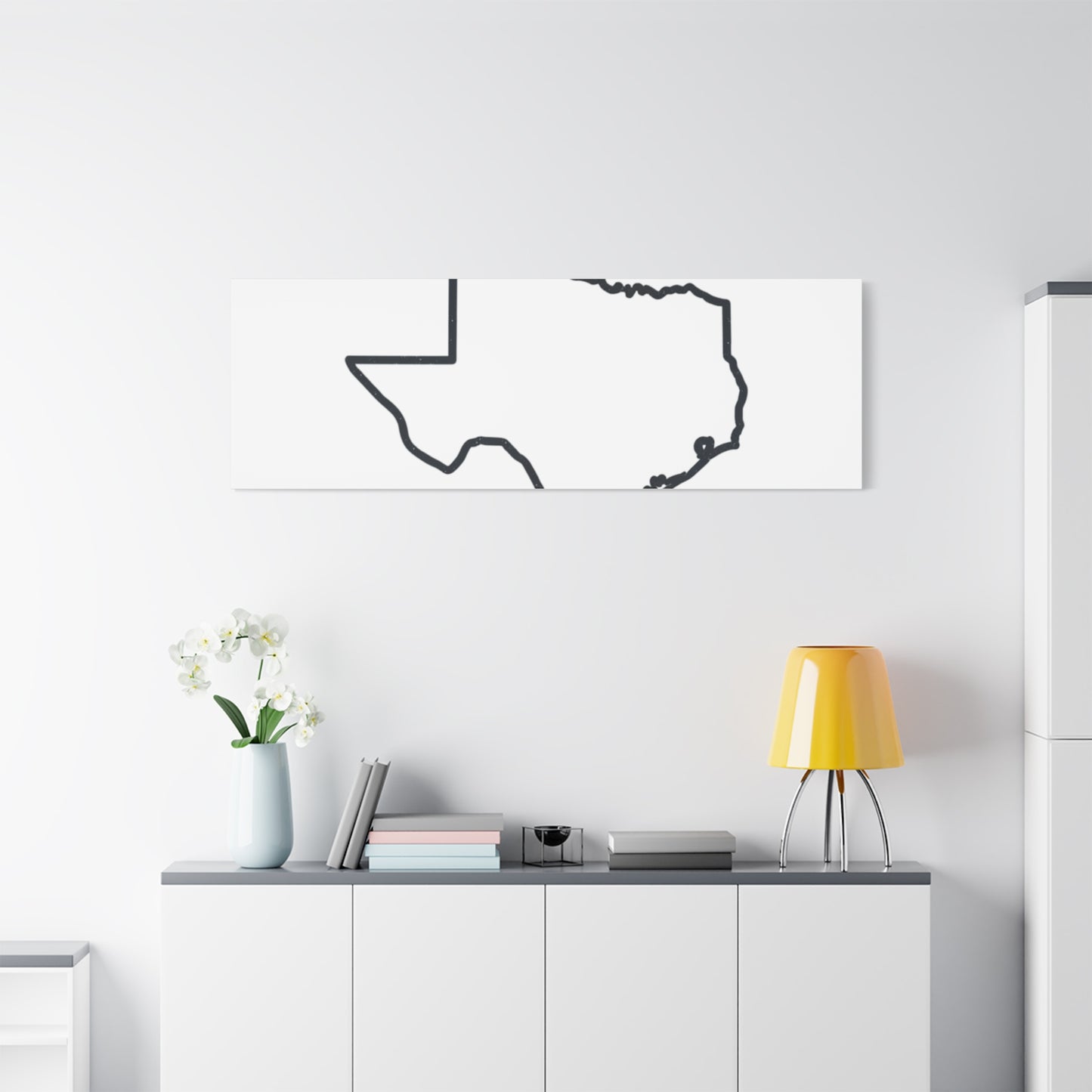 Texas Outline Canvas Wall Art