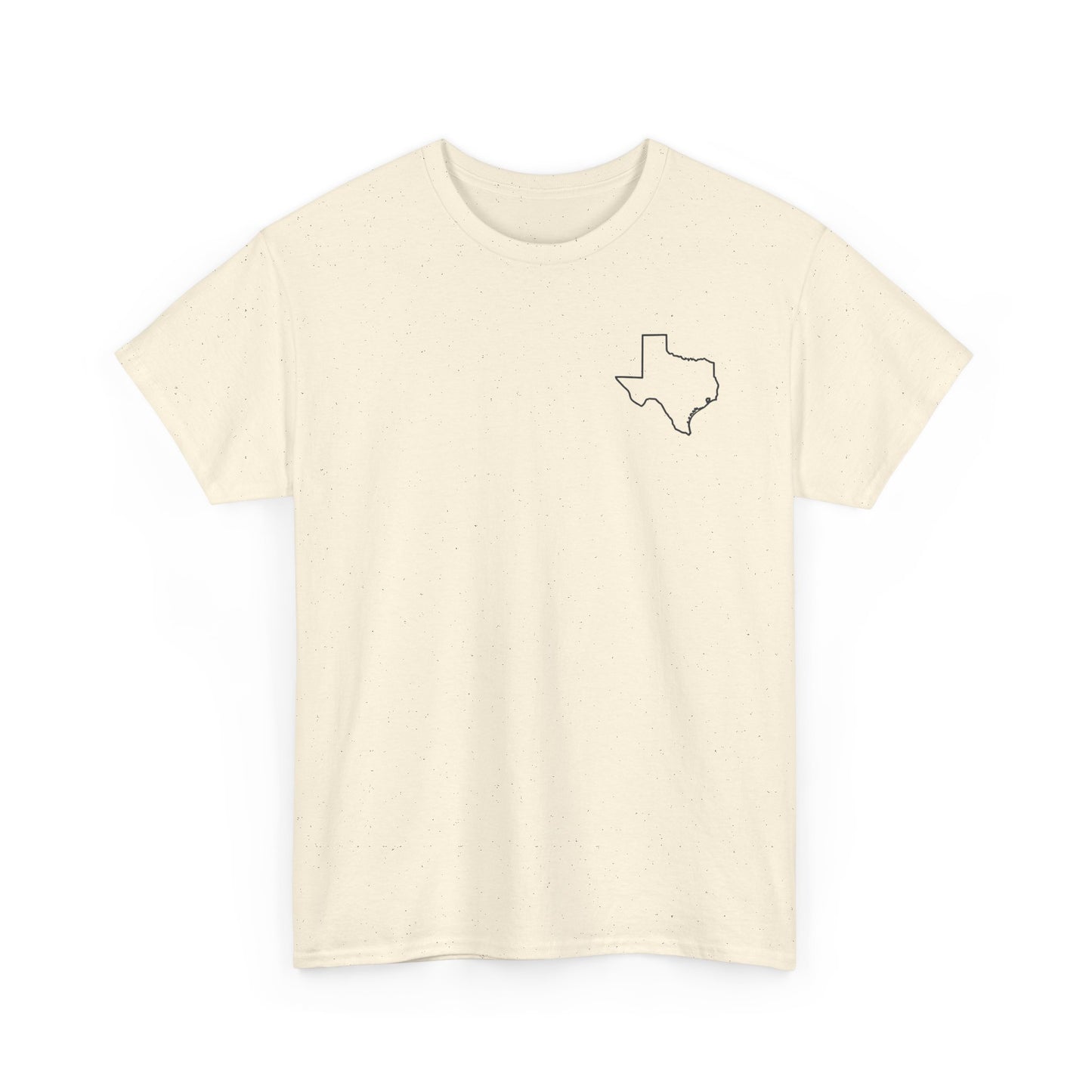 Fort Worth Skyline T-Shirt — Texas Outline Chest Logo