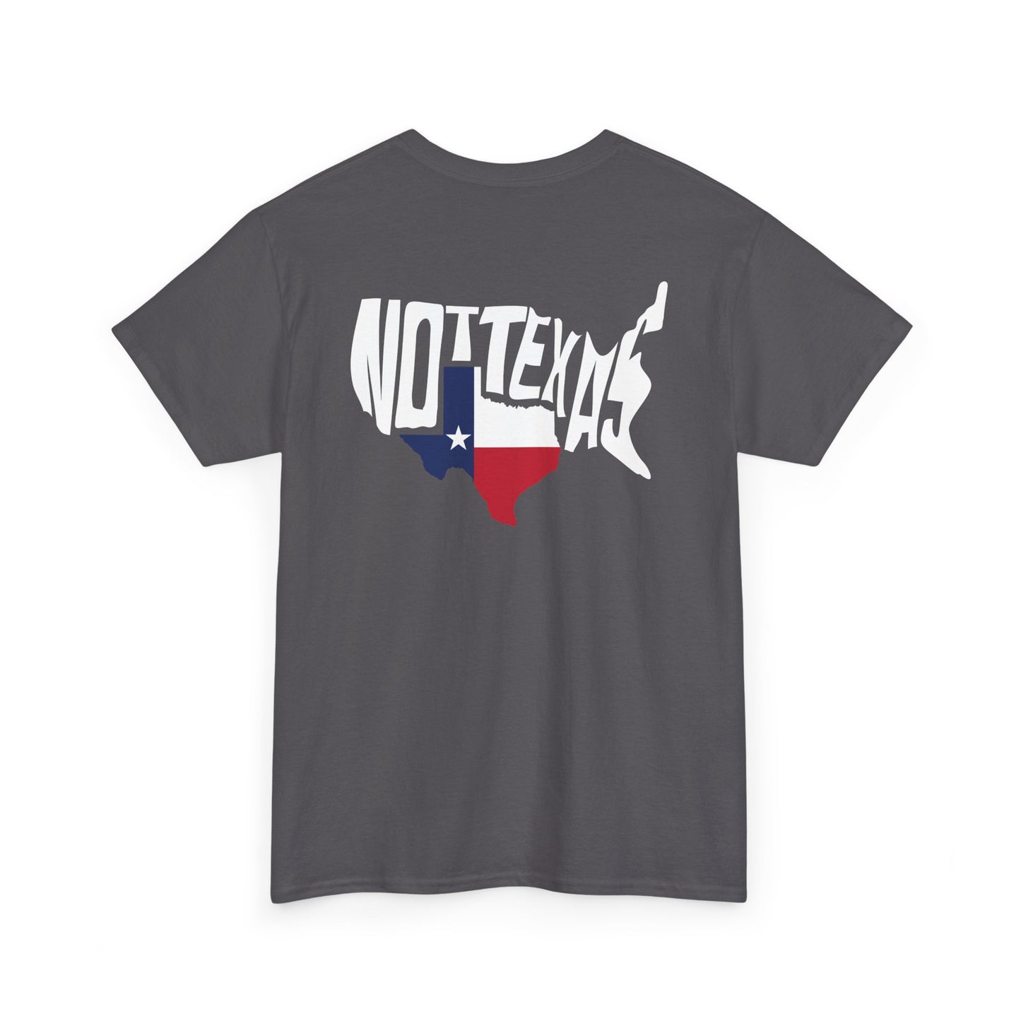 Texas Flag Outline T‑Shirt — Small Chest & Back Texas Map Design