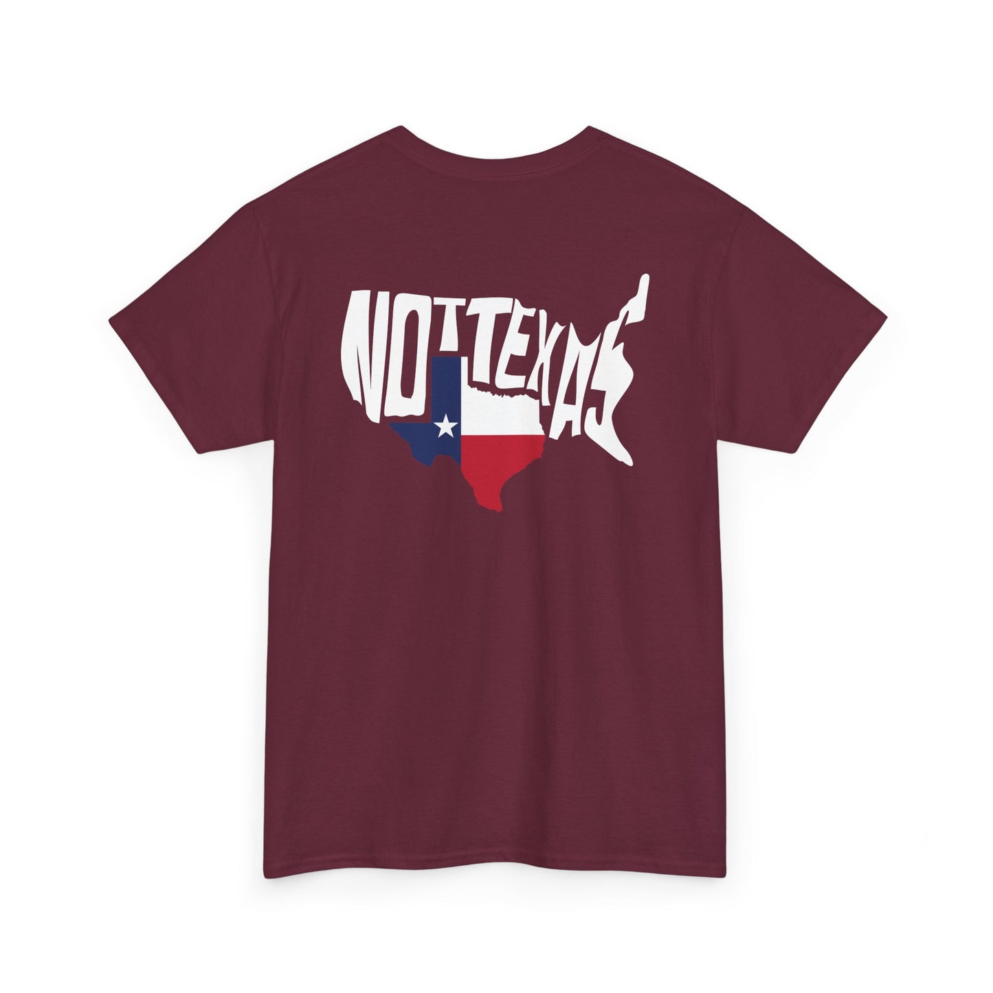 Texas Flag Outline T‑Shirt — Small Chest & Back Texas Map Design