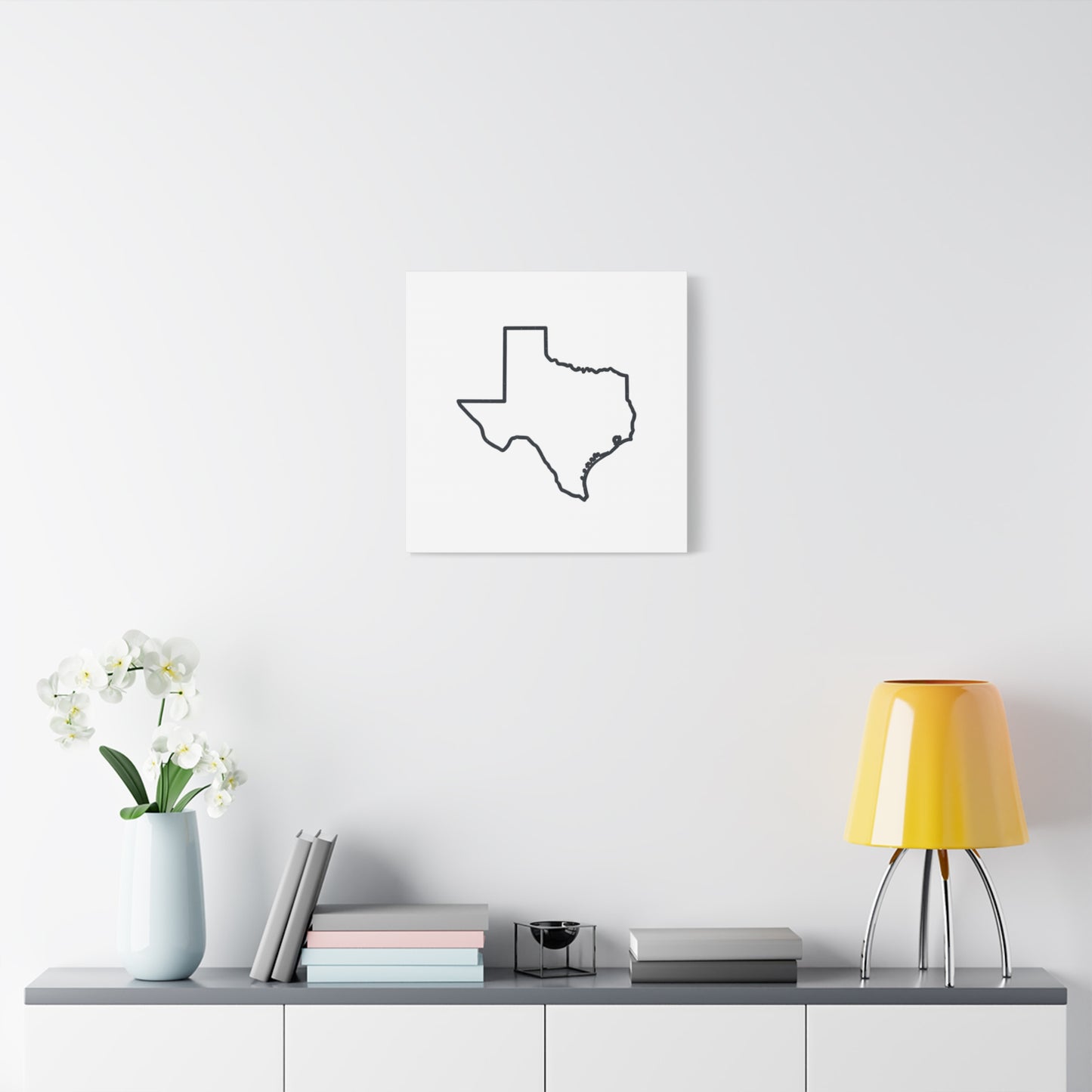 Texas Outline Canvas Wall Art