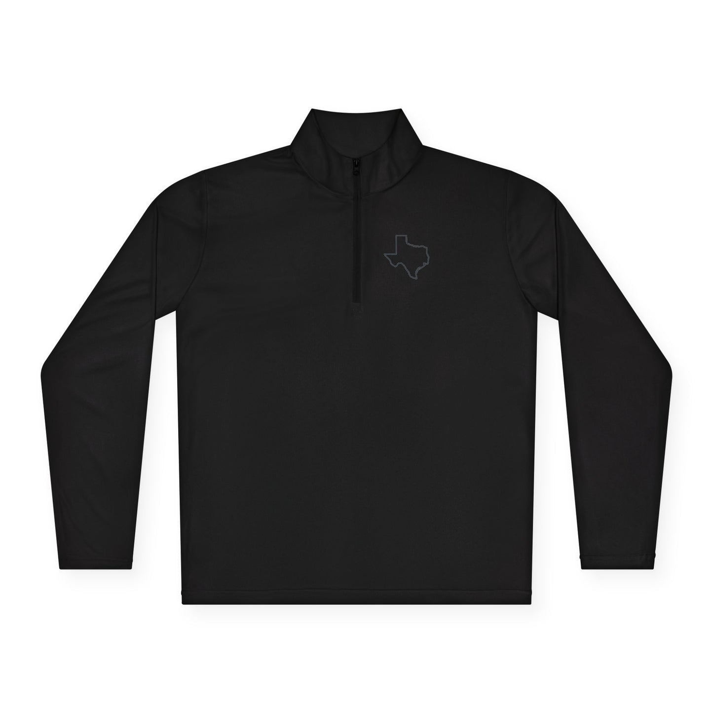 Texas Outline Quarter-Zip Pullover. Logo Only