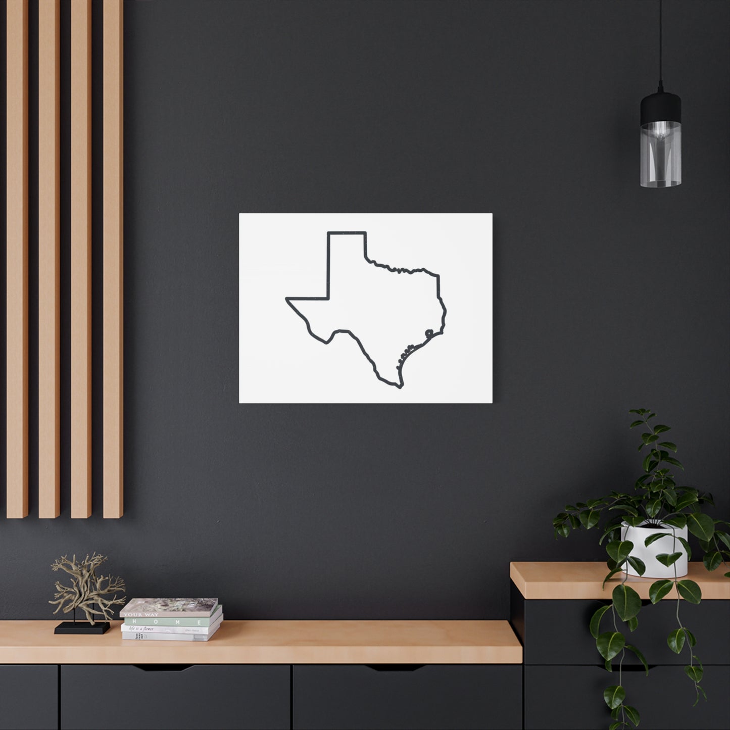 Texas Outline Canvas Wall Art