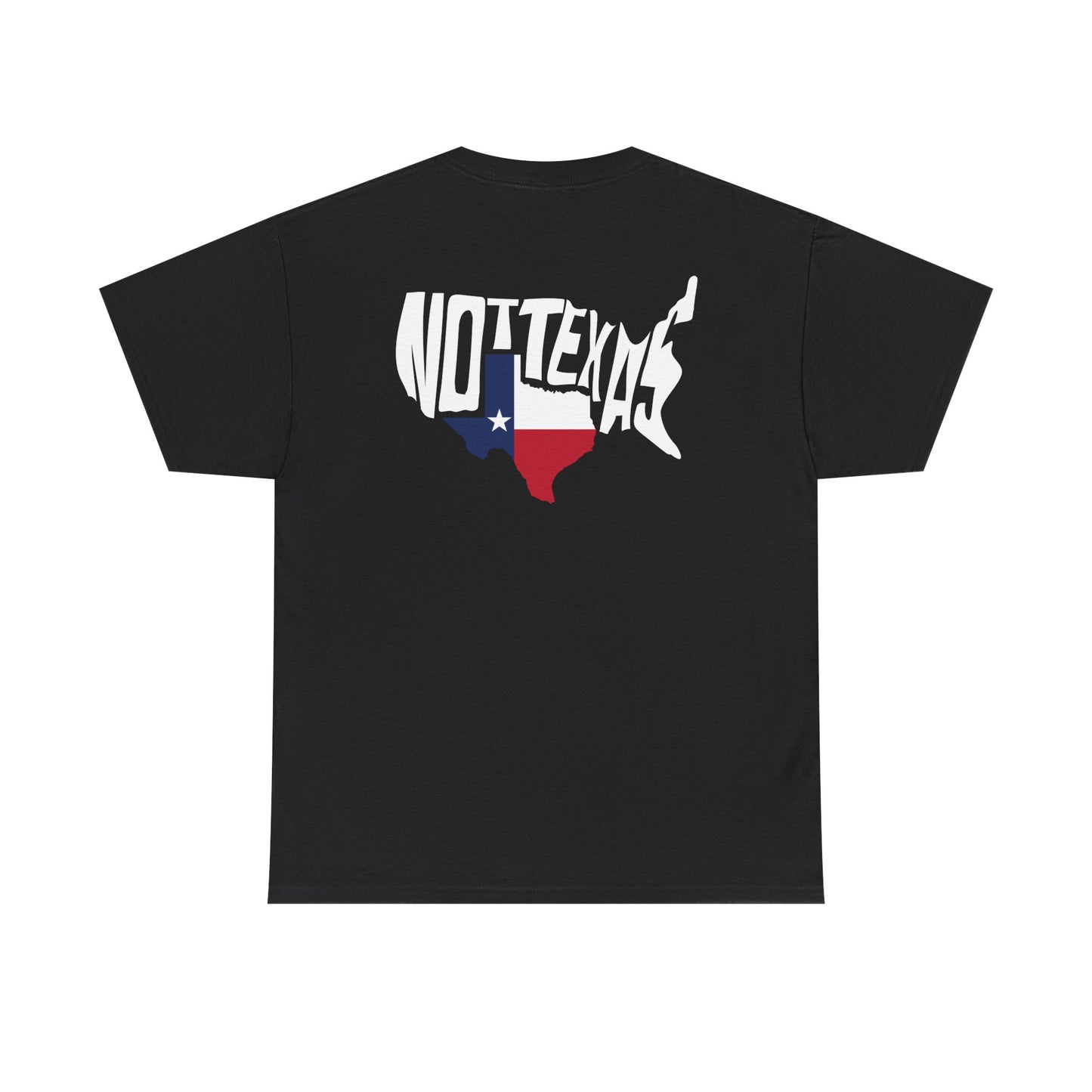 Texas Flag Outline T‑Shirt — Small Chest & Back Texas Map Design