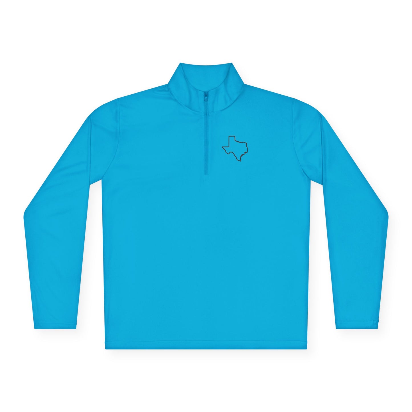 Texas Outline Quarter-Zip Pullover. Logo Only