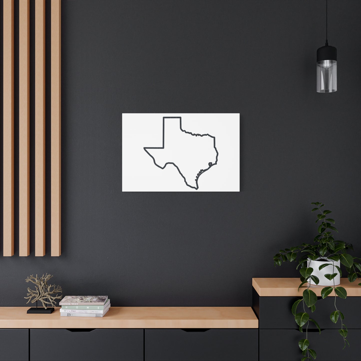 Texas Outline Canvas Wall Art