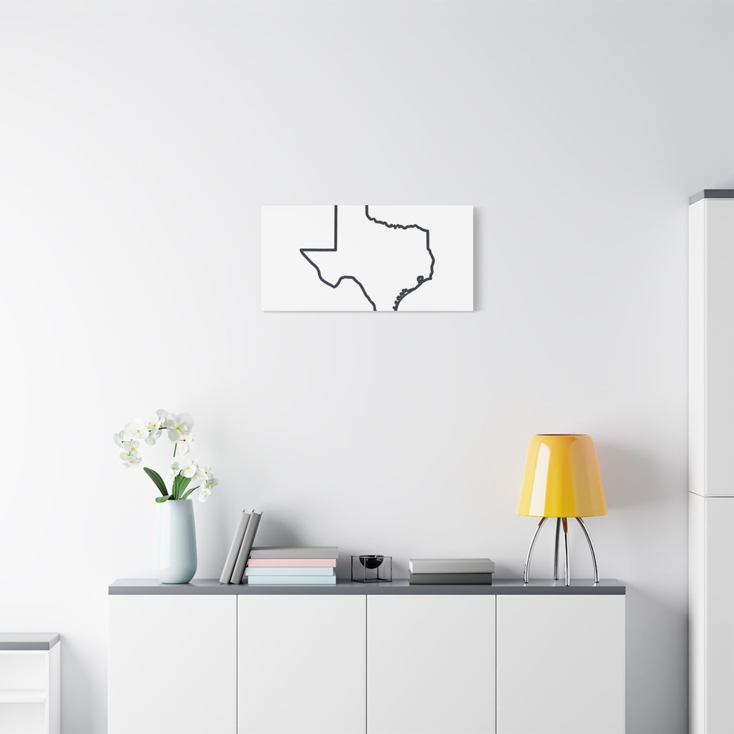 Texas Outline Canvas Wall Art