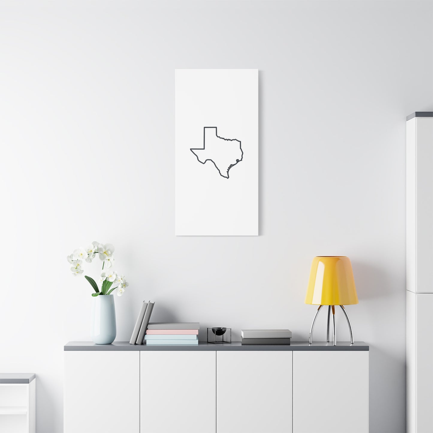 Texas Outline Canvas Wall Art