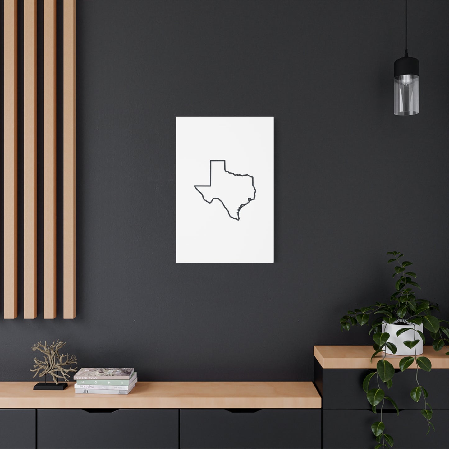 Texas Outline Canvas Wall Art