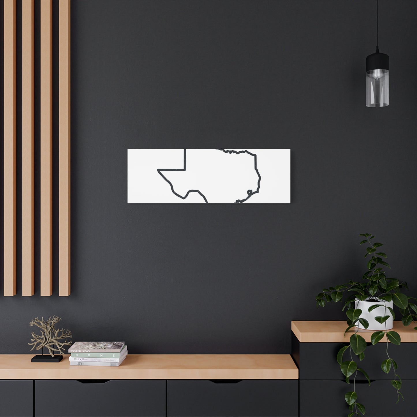 Texas Outline Canvas Wall Art