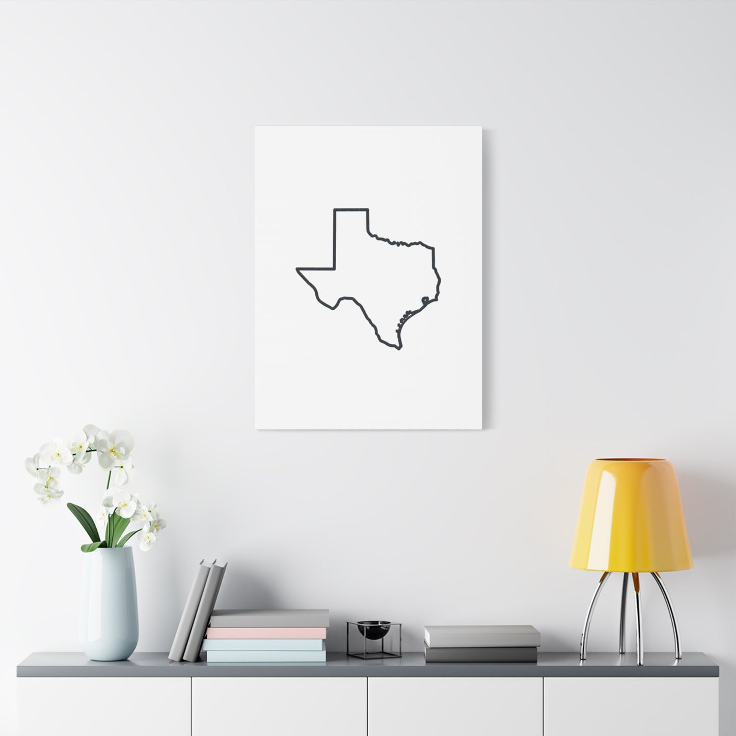 Texas Outline Canvas Wall Art