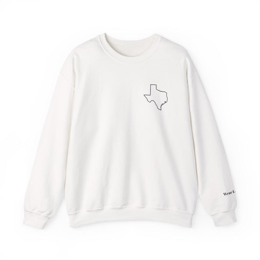 Crewneck Sweatshirt — Vintage Lone Star Pullover "American Until Texas Secedes"