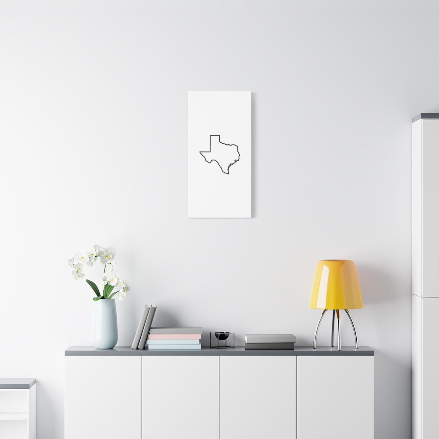 Texas Outline Canvas Wall Art