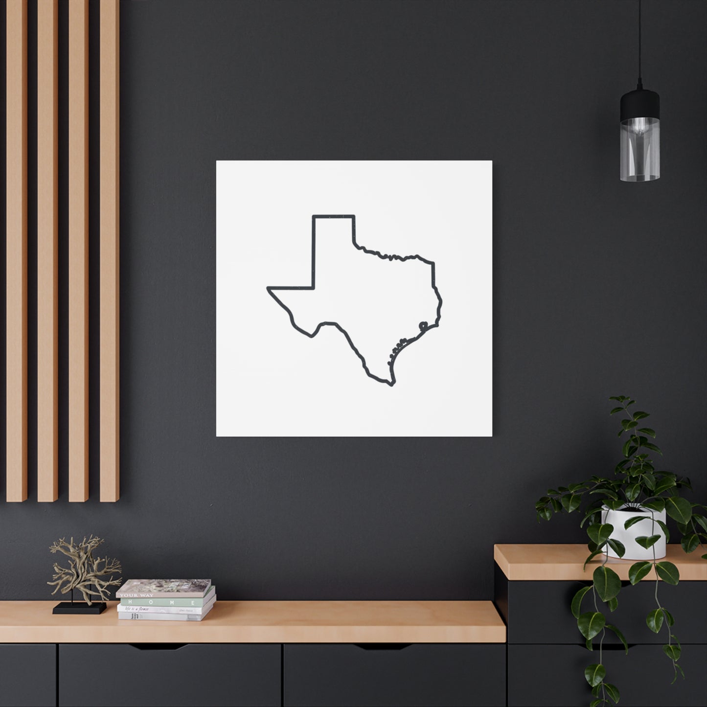 Texas Outline Canvas Wall Art