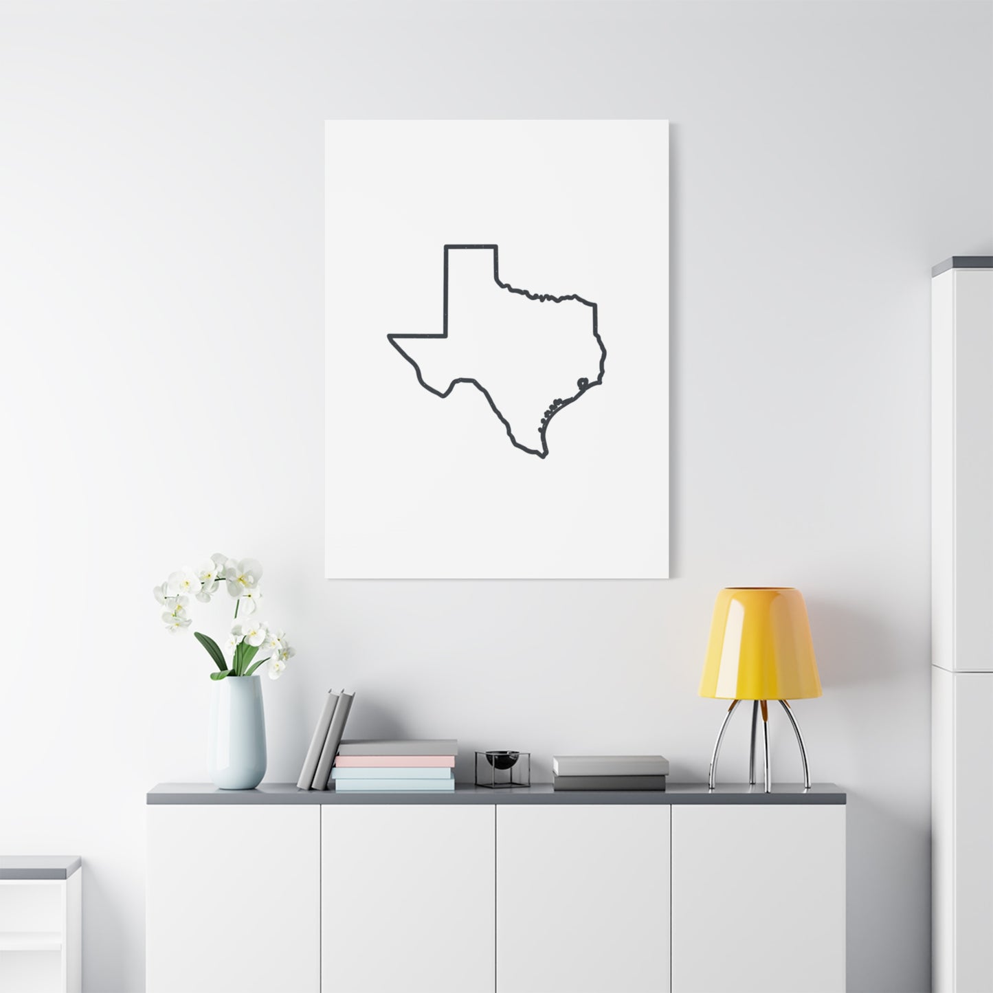 Texas Outline Canvas Wall Art