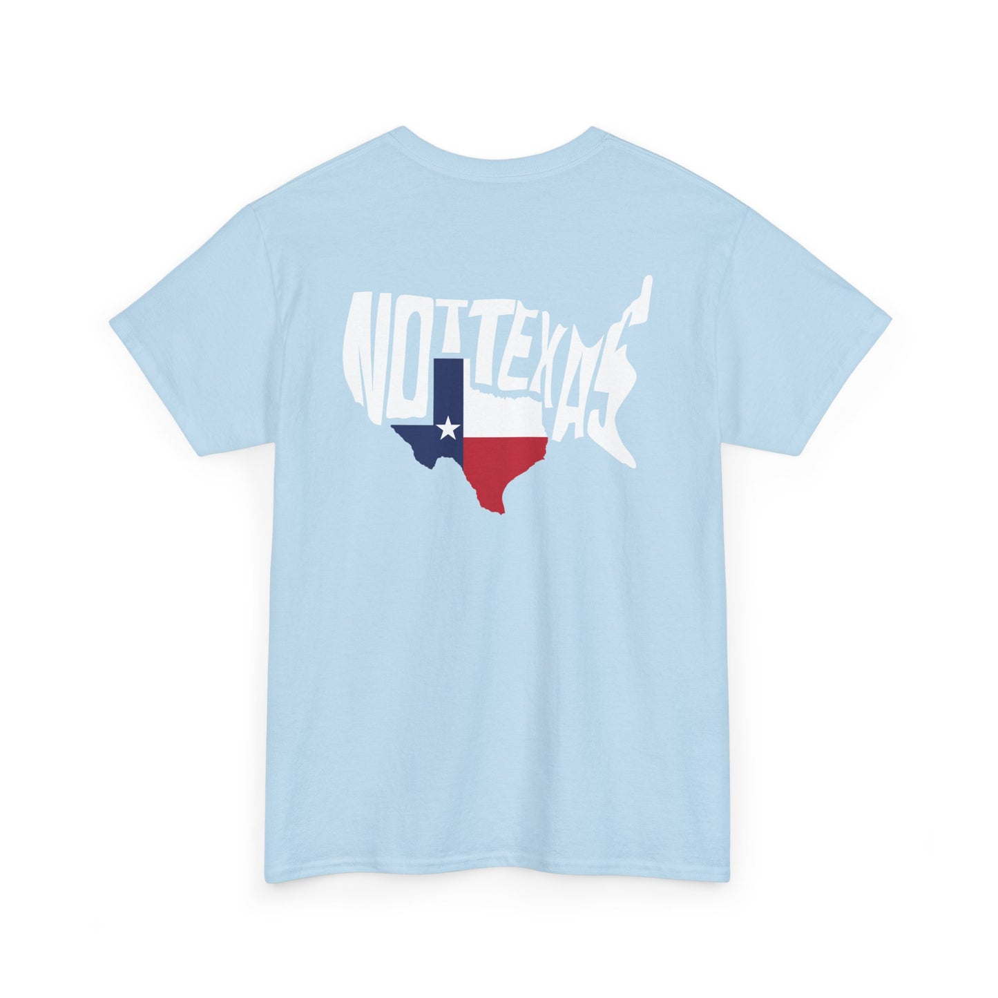 Texas Flag Outline T‑Shirt — Small Chest & Back Texas Map Design