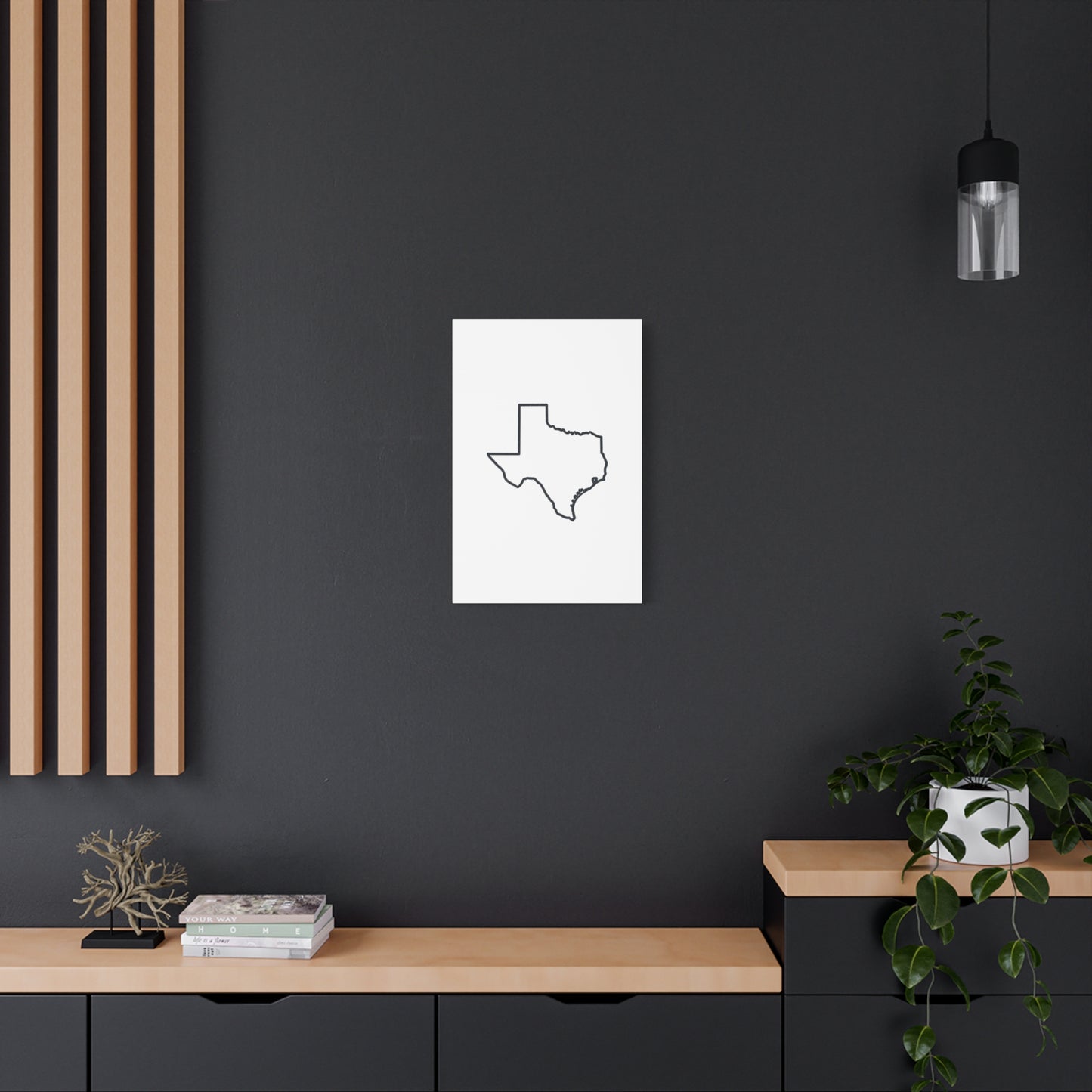 Texas Outline Canvas Wall Art