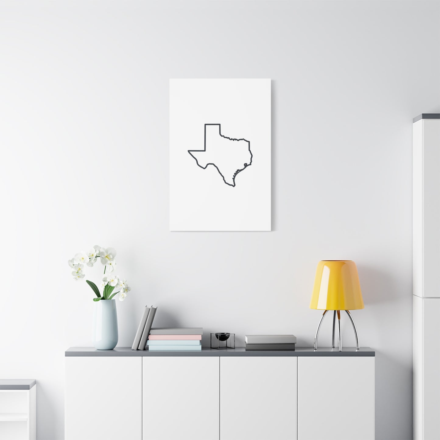 Texas Outline Canvas Wall Art