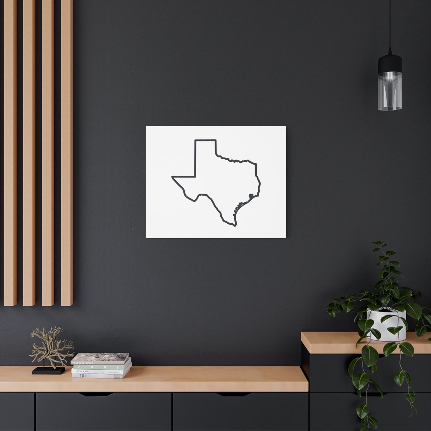 Texas Outline Canvas Wall Art