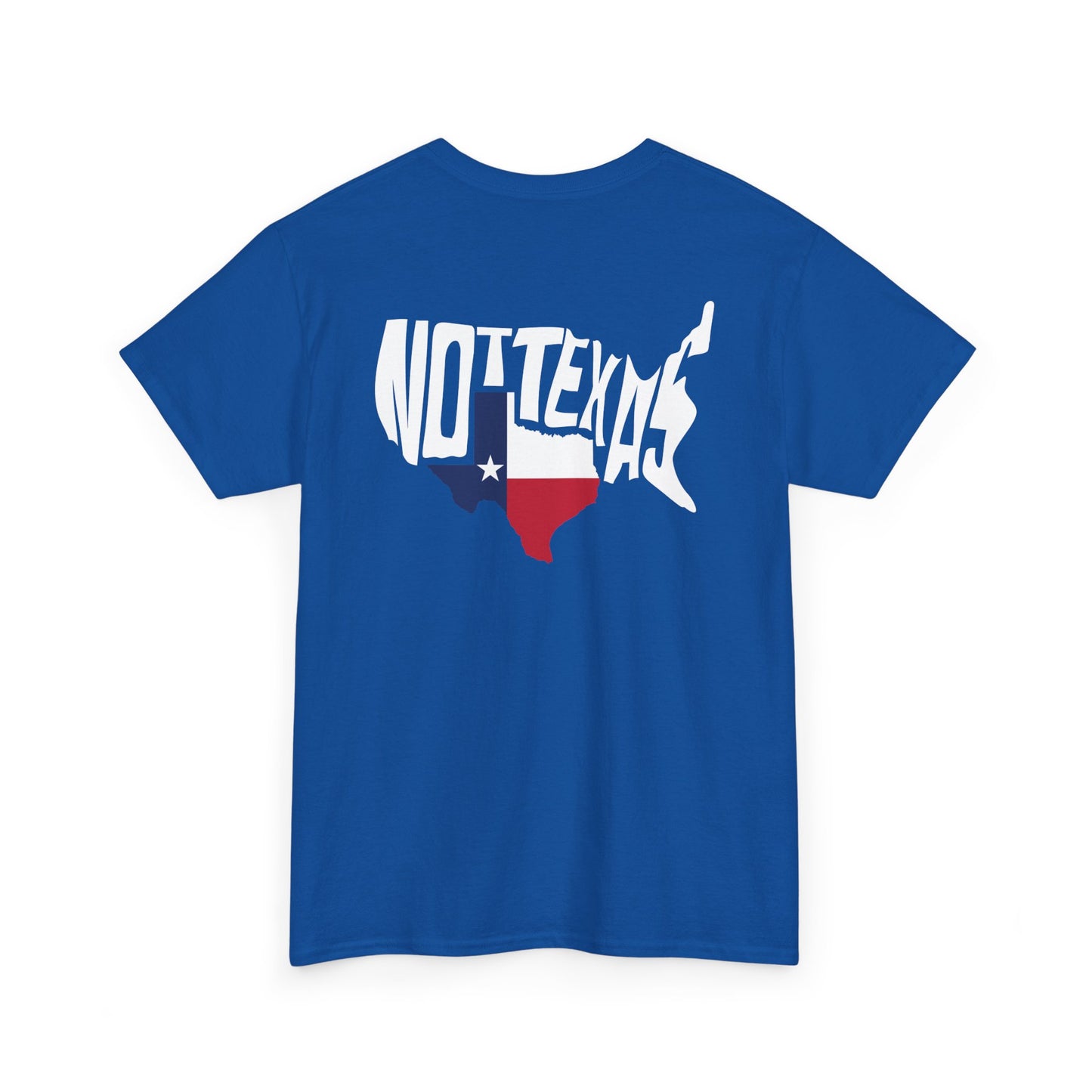 Texas Flag Outline T‑Shirt — Small Chest & Back Texas Map Design