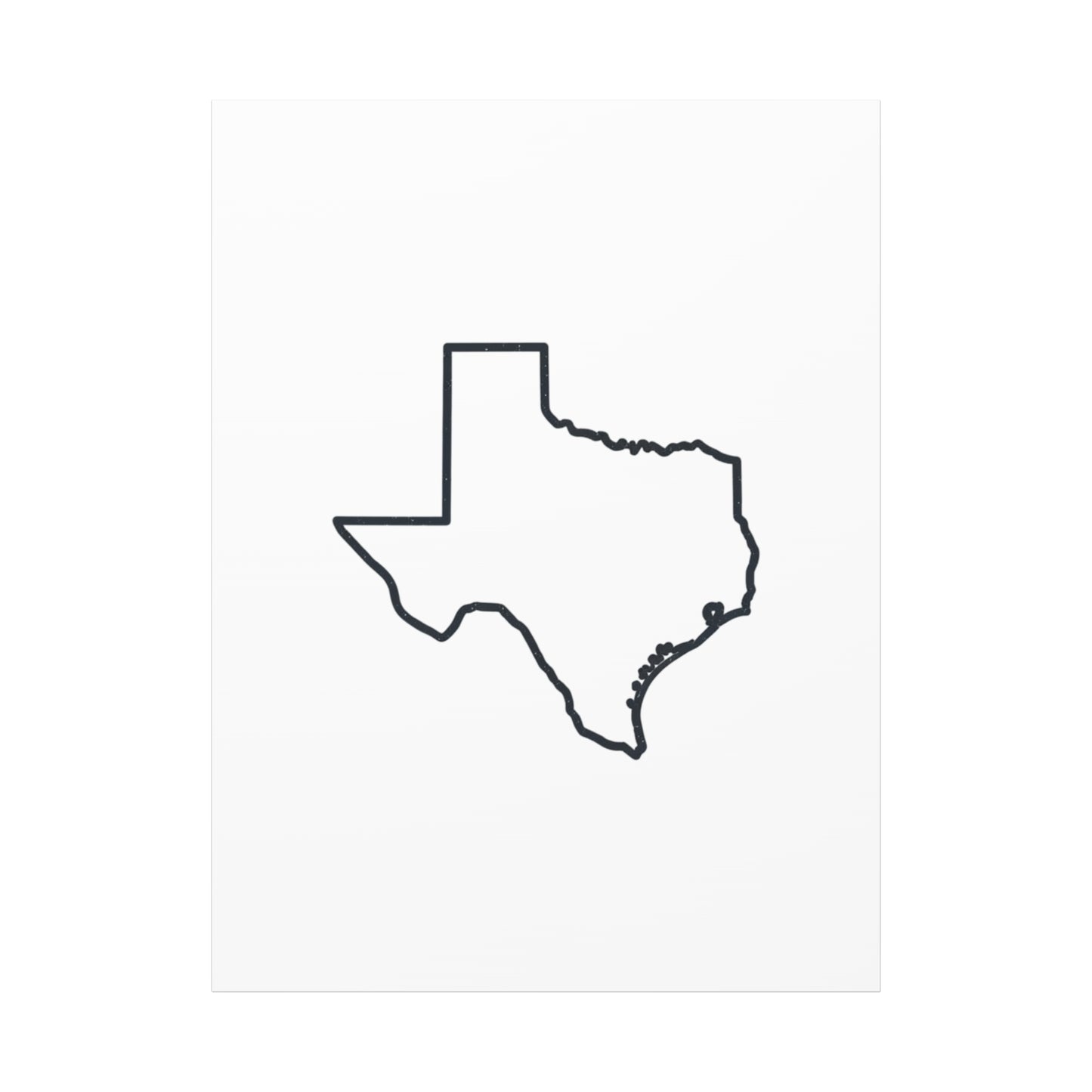 Texas Outline Canvas Wall Art